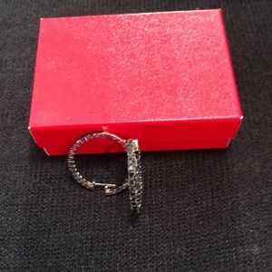 Hoop Earrings with Stones